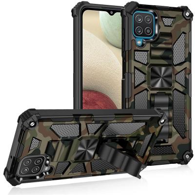 China Anti-fall Car Magnet Ring Shockproof Armor Camouflage Phone Case For Samsung Galaxy A72 Case for sale