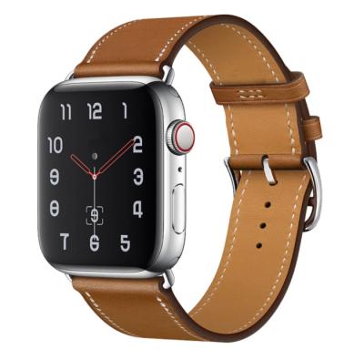 China Water Resistant Leather Strap For Apple Watch Band 44mm 40mm 38mm 42mm iWatch Tour Single Strap Apple Watch 5 4 3 Se 6 for sale