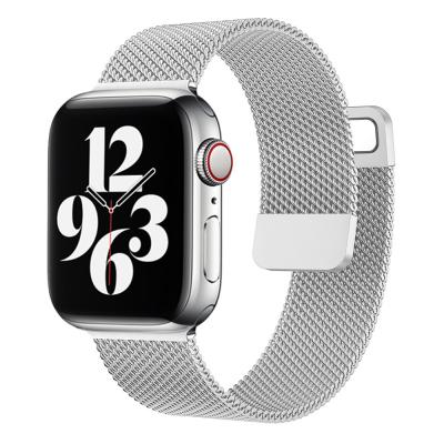 China Flexible Silver Magnetic Buckle Metal Strap Strap For Apple Watch Band iWatch Se 3 4 5 6 serie 3 for sale