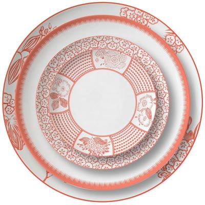 China Colorful Viable Christmas Tableware Set from Joy Tableware Orange Flower Ceramic for Breakfast for sale