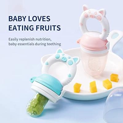 China Baby Food Feeder Pacifier Baby Fruit Feeder Best Viable Teether Toys BPA Free Silicone Feeder and Teether For Baby Teething for sale