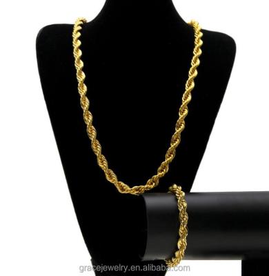 China Hip Hop Fashion Hip Hop Gold 10mm Thick Golden Rope Chains Design For Men for sale