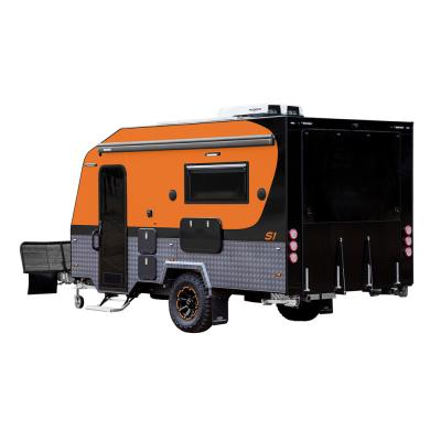 China Offroad Travel Trailer Ecocampor Compact Adventure Toy Hauler Caravan Trailer Manufacturer for sale