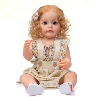 China Reborn Reborn Toddler Dolls Toy Girl Princess Waterproof Cartoon Toy NPK 55CM Full Body Silicone Silicone for sale