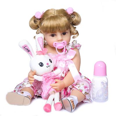 China Russia 55cm simulation body flexible silicone toddler girl doll real full high soft touch toys newborn baby reborn dolls for sale