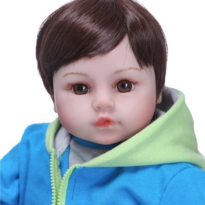 China 47CM High Cloth Body Simulation Reborn Baby Dolls Silicone Soft Body Toddler Doll For Girls Reborn Princess Kid Fashion Bebnes Dolls for sale