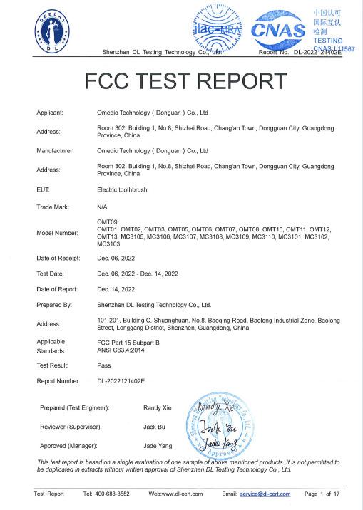 FCC - Omedic Technology (dongguan) Co., Ltd.