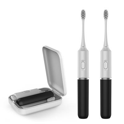 China Silicone Sonic Pro Rechargeable Electric Toothbrush Food Grade Slim 3 Brushing Modes OEM White Black 2 Minute Timer Travel for sale