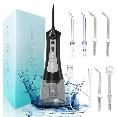 China Commercial Electric Portable Dental Oral Teeth Water Flosser IPX7 Dental Cleaning Water Flosser USB Electric Irrigator Waterfloss for sale