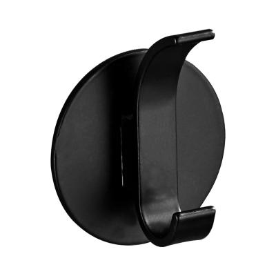 China Various Promotional Goods Stored Using Bathroom Black Single Coat Rack Hook Metal Wall for sale