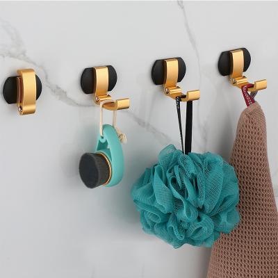 China Nordic Black Metal Coat Hook Decoration Wall Mounted Living Room Wall Mounted Cabinet Clothes Single Hook Hidden Folding Hook for sale