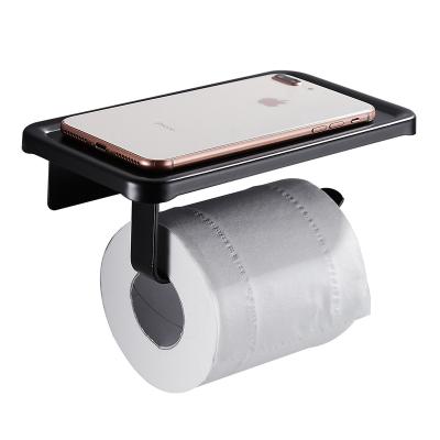 China Modern Space Bathroom Accessories Rolling Paper Towel Rack Aluminum Wall Mounted Paper Towel Holder for sale