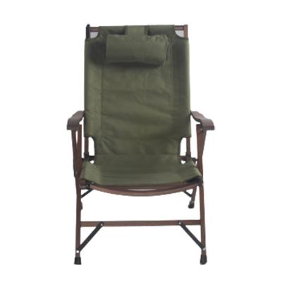 China Light Beach Folding Solid Wood Portable Foldable Single Wooden Camping Chair For Outdoor for sale