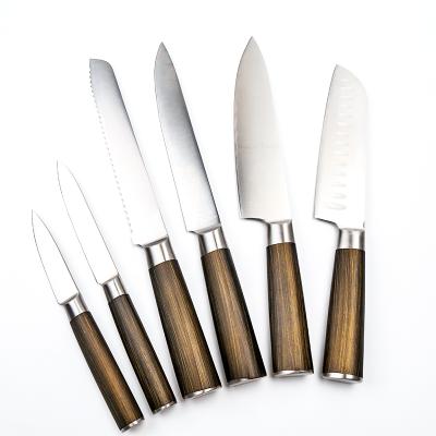 China 4cr14 Stainless Steel Disposable Kitchen Knife Set Of 6 for sale