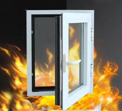 China Magnetic Screen 60 Min 90 Min Fire Rated Fire Resistant Aluminum Stained Glass Windows for sale