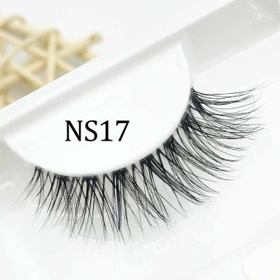 China iShero Logo 3D Mink Lashes Natural Private Clear Strip Lashes Thin Invisible Strip Mink Lashes for sale