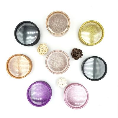 China iShero Natural Long Customize Eyelash Box Private Labels Free Design Crystal Wick Box Circle Round Clear Cases for sale