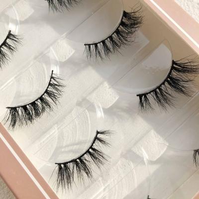 China iShero Long Eyelash Boxes Natural Custom Short Mink Lashes 3D Eyelash 3D Mink Half Lashes Natural Fluffy Corner Lashes for sale