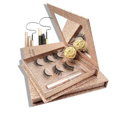 China Long Natural iShero 2021 Powerful Magnetic Mink Eye Lashes Silk False Eyelashes New Styles Good Quality 3d Magnets With Magnetic Eyeliner for sale