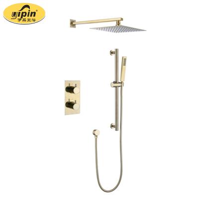 China Without Shower Sliding Bar Bathroom Shower Hot And Cold Mixer In Wall Mounted Concealed Rain Shower Set for sale