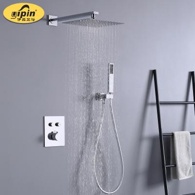 China Without sliding bar the latest style of shower chrome button 2 function shower family bathroom use shower for sale