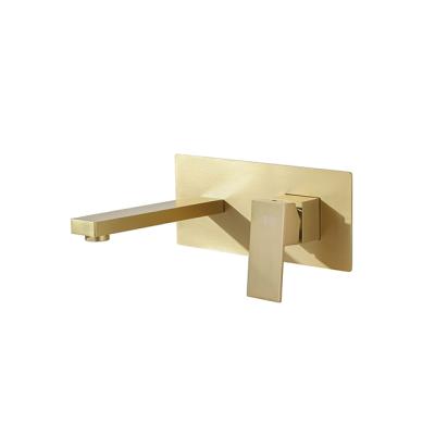 China Gold Metered Faucets One Hole Basin Faucets Modern Single Handle Bathroom Basin Mixer Water Tap for sale