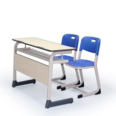 China Modern School Classroom Double College Table And Chairs College Desks School Furniture for sale