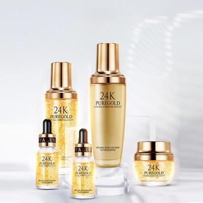 Китай Anti Aging Private Label Skin Care Gift Set Cosmetic Skin Care Set 24k Gold Detergent Face Toner Skin Care продается