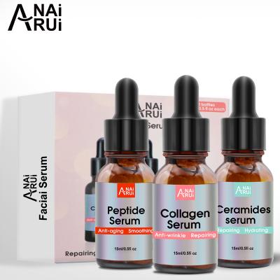 Китай Anti Aging Serum Set OEM Face Serum Collagen Peptide And Ceramide Facial Serum For Dry Skin продается