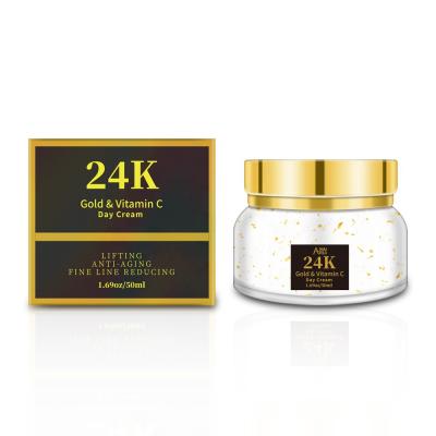 China High Quality Skin Revitalizer 24K Gold Light Skin Whitening Day And Night Facial Face Cream Anti Aging Cream Te koop