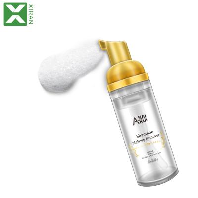 China Blemish Clearing Natural Eyelash Detergent Foam Private Label Face Cleansing Makeup Remover for sale