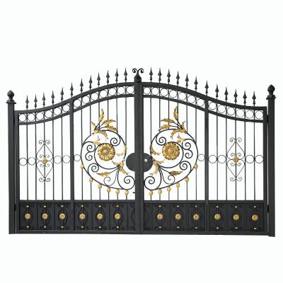 China Latest Basic Track Design Iron Gate Wrought Iron Gate Perfect Weld Model for sale