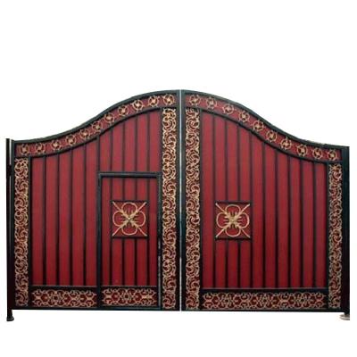 China Asian Decorative Wrought Iron Doors Simple Modern Steel Iron Door Design for sale