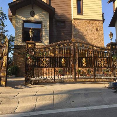 China Traditional Wrought Iron Gate Gates Fence Garden Path Gate Iron Main Gate for sale