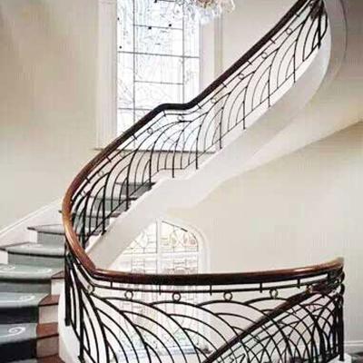 China Modern Internal Metal Staircase Hand House Fence Designs Galvanized Steel Stair Railings Railings for sale