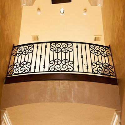 China Traditional Garden House Indoor Wrought Iron Balcony Fence Stair Railing Designs for sale