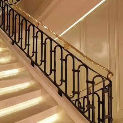 China Hot Sale Modern Outdoor Balcony Cheap Wrought Iron Stair Railings for sale