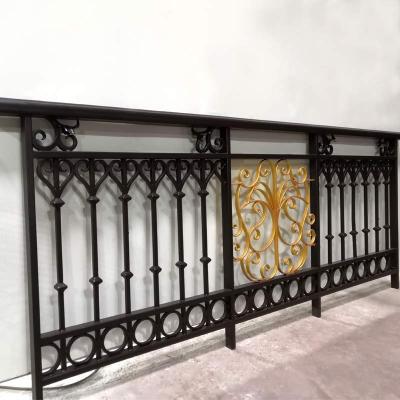 China villa design of house base pathway made of iron metal exterior stair fence modern balustrade for sale