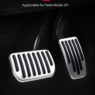 China Business/Luxury Foot Pedal Pads Set for Tesla Model 3 Model Y, Non-Slip Performance Aluminum Car Accessories Brake & Accelerator Pedal Covers for sale