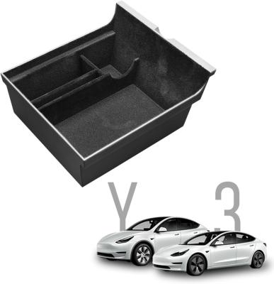 China Business/Luxury Center Console Organizer Tray Compatible Tesla Model 3 Model Y Armrest Hidden Cubby Drawer Storage Box Container for sale