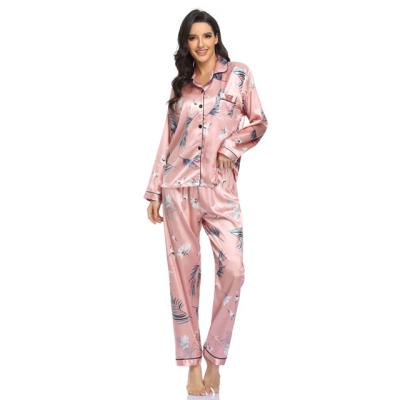 China Touche PRINT A0103 QUICK DRY women's 2 piece satin pijamas for sale