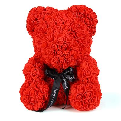 China PE Foam Hot Sale Foam/pe Valentine Gifts 40cm Rose Bear Valentines Day Gifts 3 Pcs PE Foam Decorative Flowers And Garlands 2-7 Days Gift02 for sale