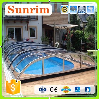 China Custom Any Color Size Polycarbonate roof Cover Retractable Swimming Pool Cover for sale