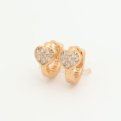 China Fashion Hot Selling Colorful White Zircon 18k Gemstone Stud Earrings For Women for sale