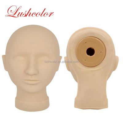 China Hot Sale Practice Mannequin Model Head Permanent Makeup Tattoo Rubber Training Head for sale