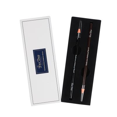 China Permanent Deep Professional Makeup Eyebrow Tattoo Eyebrow Pencil Black Brown Set for sale