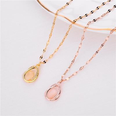 China High Quality Gold Plated Necklace Famous Brands Designer Personalized Sublimation Fashion Necklaces Natural Stones Necklace for sale