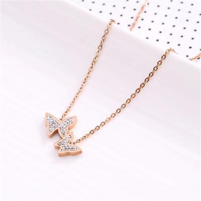 China High Quality Gold Plated Necklace High Quality Gold Plated Double Stainless Steel Rhinestone Necklaces For Men for sale