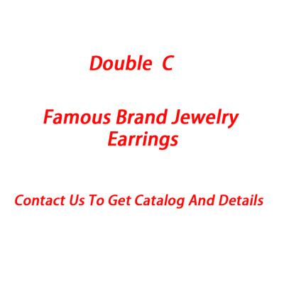 China High Quality Fashion Style Design Luxury Ladies New Channel Big Diamond Zircon Earrings Women Cc Stud Brand for sale