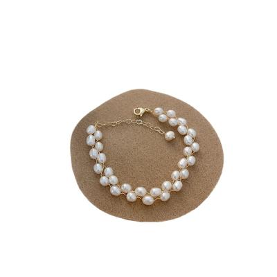 China 2021 TRENDY fashion and unique design, thick bracelet, color-fast, bead strong, adjustable women's jewelry for sale